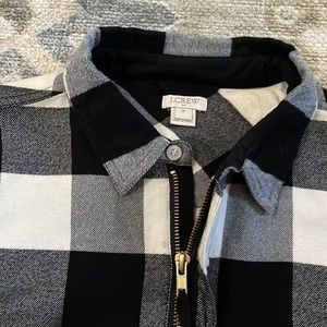 JCrew gold 1/4 zip flannel shirt